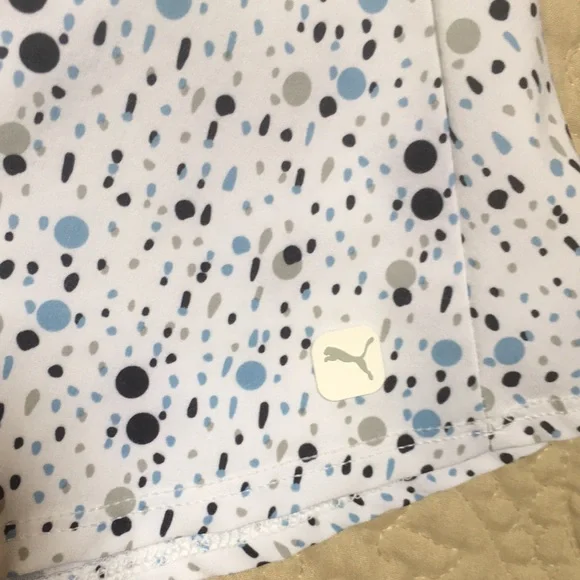 New! Puma PWRShape White Dot Print 16” Golf Skort With Pockets size Medium - Picture 6 of 15